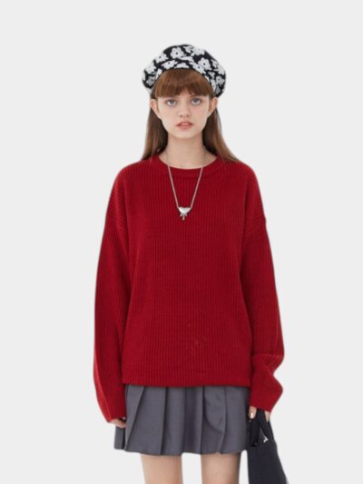 Women's Oversized Long sleeves Knitted Jumper
