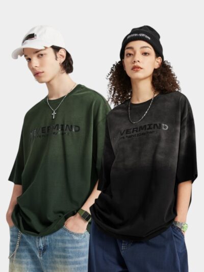 Unisex Text print Short sleeves T-Shirt