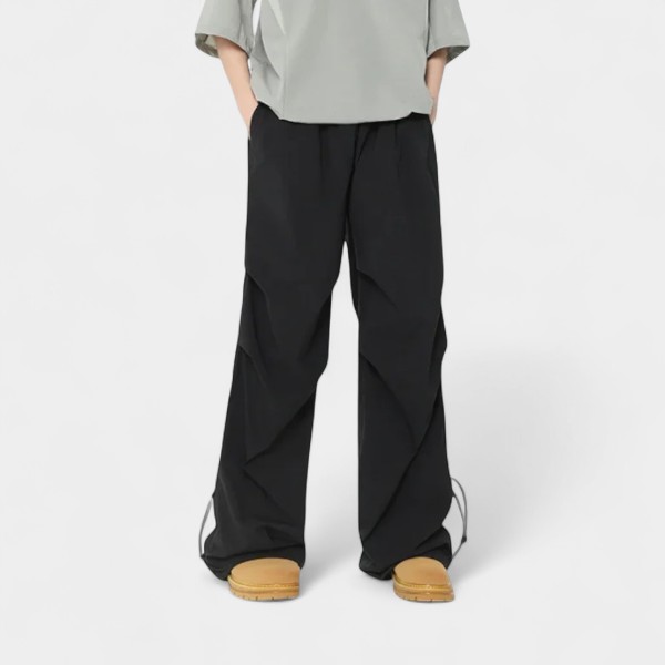 Men's Relaxed Fit/Loose Fit Parachute Pants - Image 2