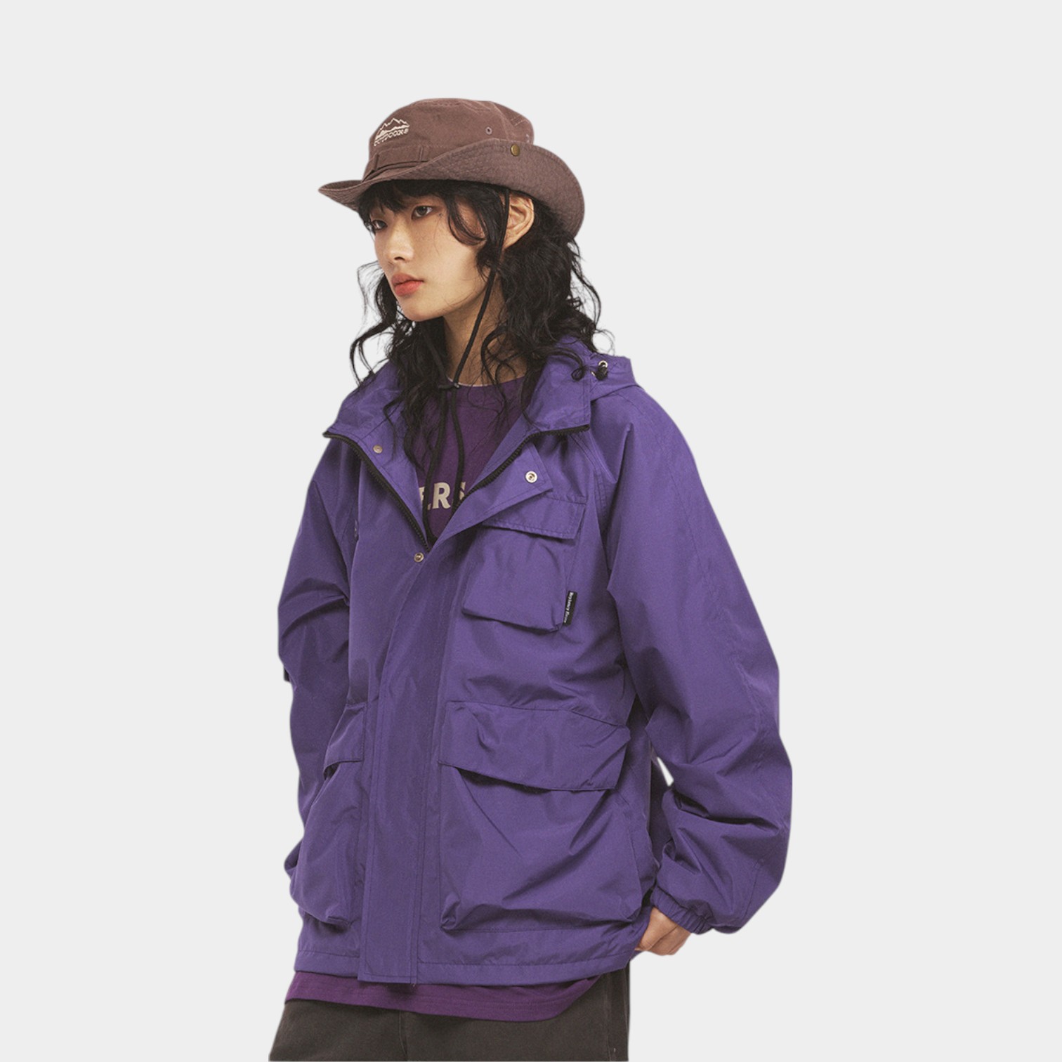 Women's Relaxed Fit/Loose Fit Long sleeves Rain Jacket - Image 4