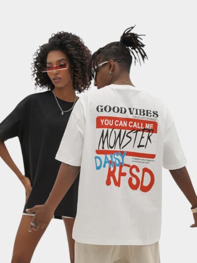 Unisex Text print Short sleeves T-Shirt