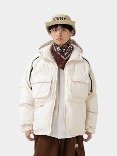 Men's Text print Long sleeves Puffer Jacket