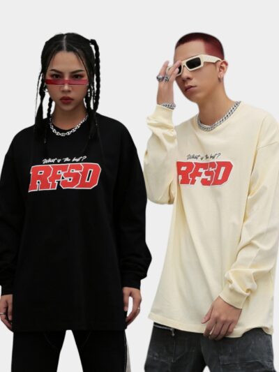 Unisex Text print Long sleeves T-Shirt