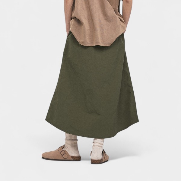 HeyHenry men's solid color Japanese retro niche design trendy skirt loose slimming casual skirt