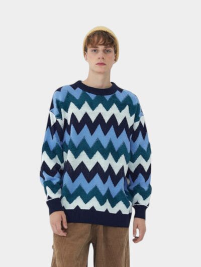 Men's Striped pattern Long sleeves Knitted Jumper