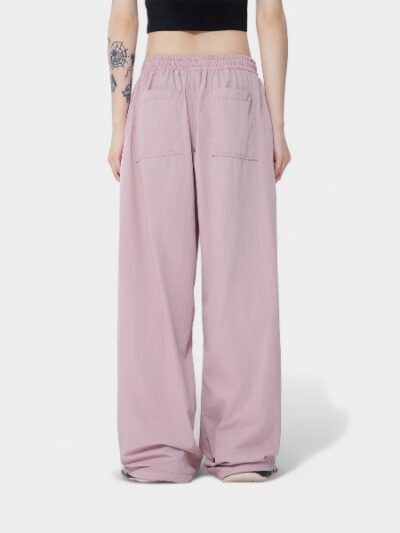 Lightweight American Style Paratrooper Pants Autumn Wide Leg Breathable Drawstring Trousers Casual Straight Leg for Men And Women