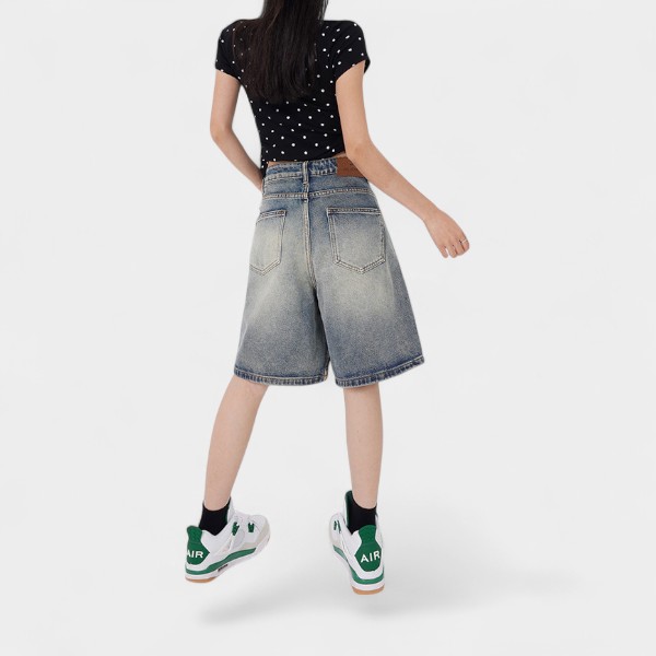 Women's Relaxed Fit/Loose Fit Sleeveless Jorts - Image 6