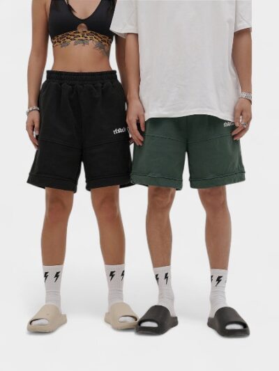 Unisex Text print Jogger Shorts