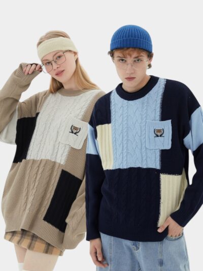 Unisex Oversized Long sleeves Knitted Jumper