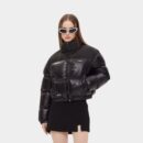 Women's Text print Long sleeves Puffer Jacket