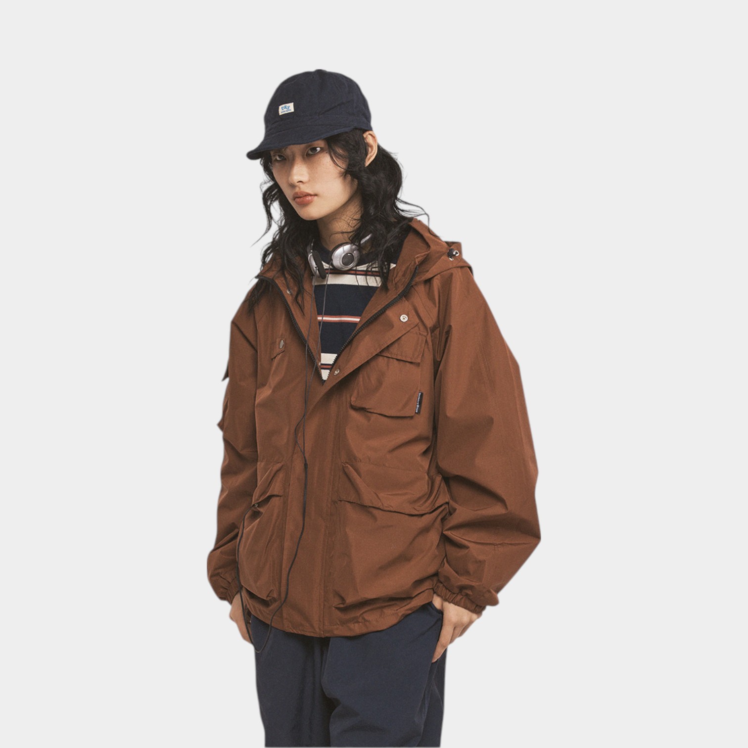 Women's Relaxed Fit/Loose Fit Long sleeves Rain Jacket - Image 7