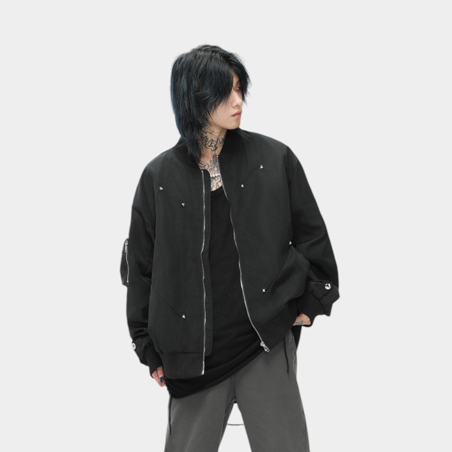 Unisex Regular Fit Long sleeves Bomber Jacket - Image 5