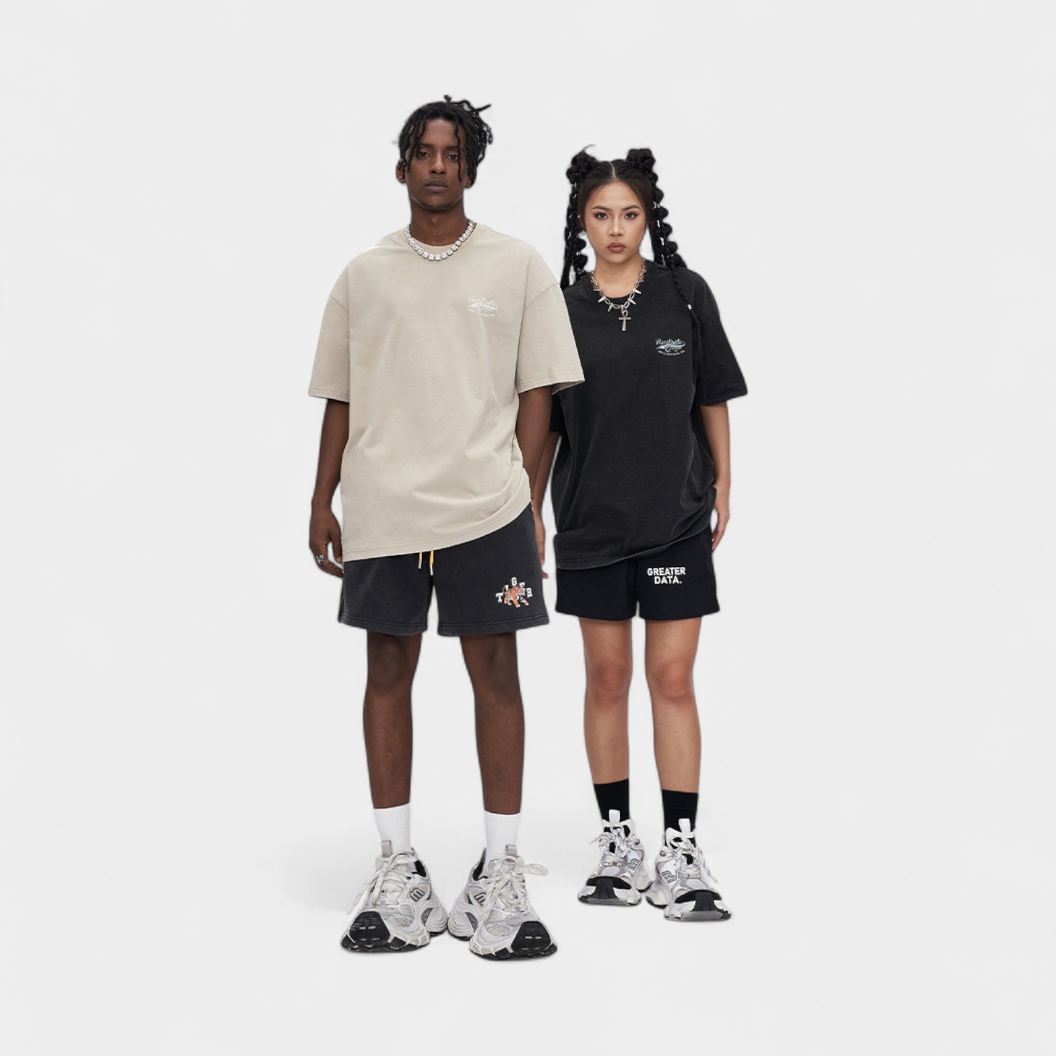 Unisex Text print Short sleeves T-Shirt - Image 2