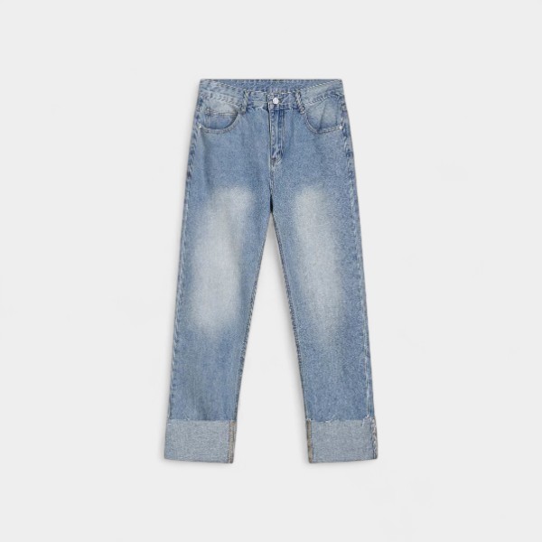 nirben denim | Korean trend straight hem fashion personality denim pants men