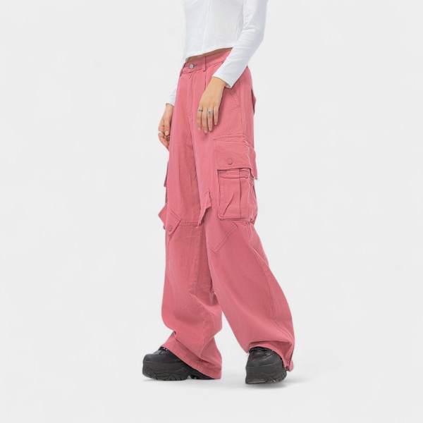 Women's Relaxed Fit/Loose Fit Cargo Pants - Image 5