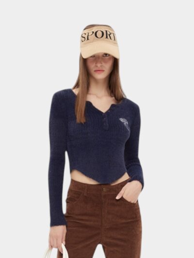 Women's Text print Long sleeves Knitted Jumper