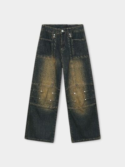 nirben Denim | Jeans men's loose straight 2023 new American high street men's pants autumn overalls