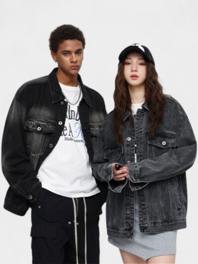 Women's Text print Long sleeves Denim Jacket