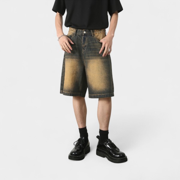 Men's Relaxed Fit/Loose Fit Denim Shorts