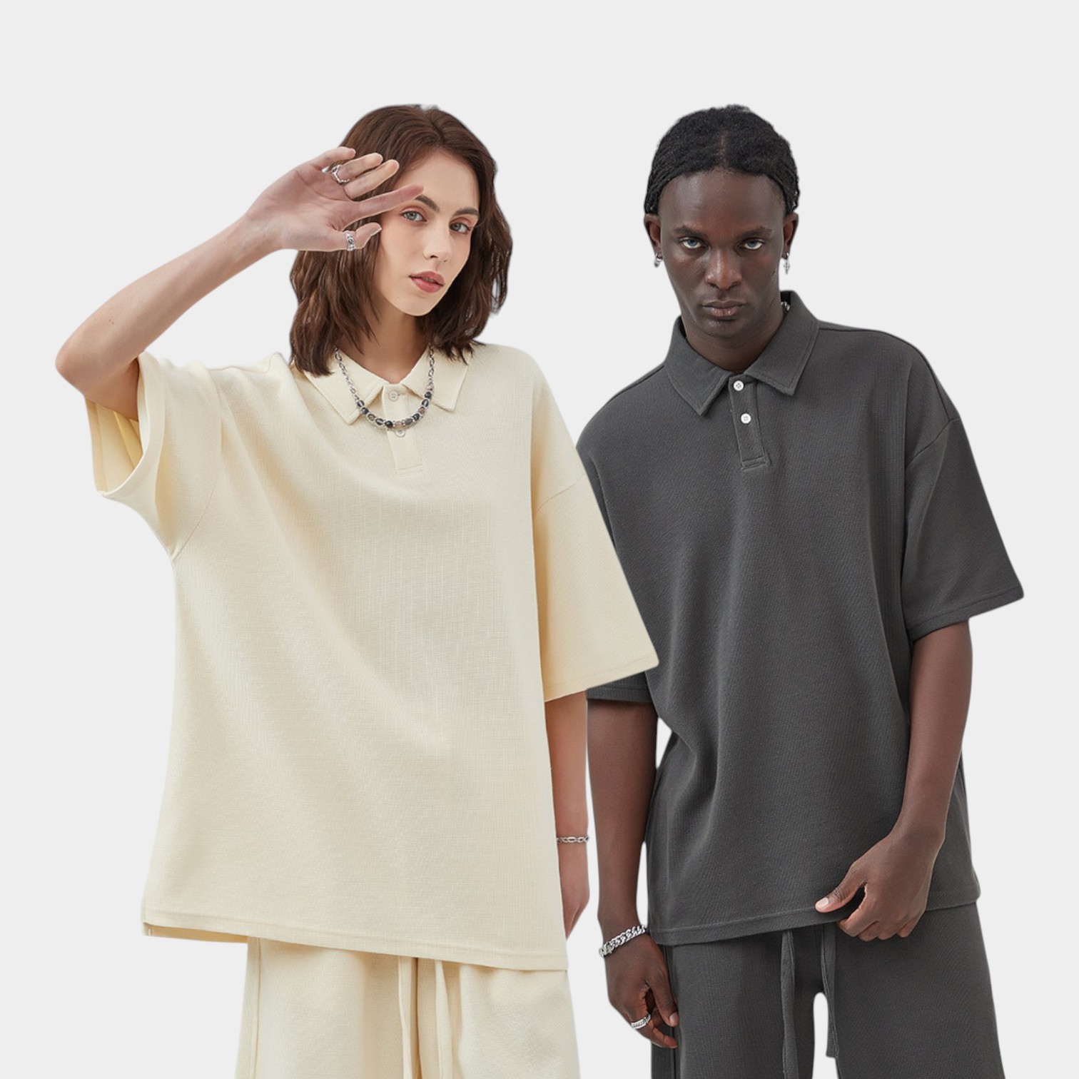 Unisex Oversized Short sleeves Polo Shirt