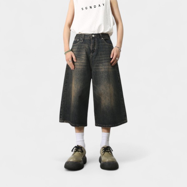 Men's Relaxed Fit/Loose Fit Sleeveless Jorts - Image 4