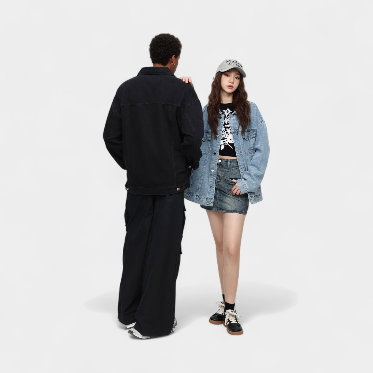 Unisex Oversized Long sleeves Denim Jacket - Image 3