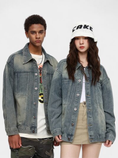 Unisex Oversized Long sleeves Denim Jacket
