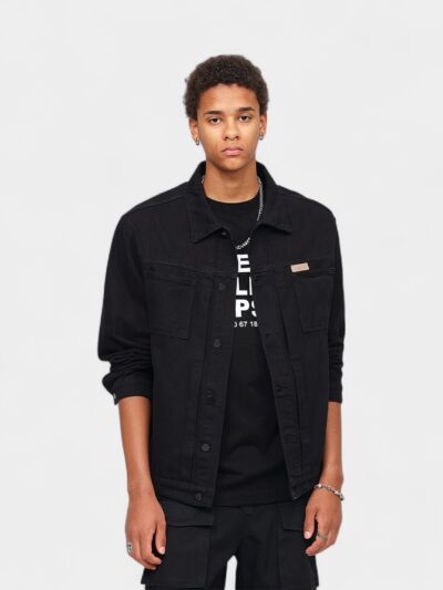 Men's Text print Long sleeves Denim Jacket