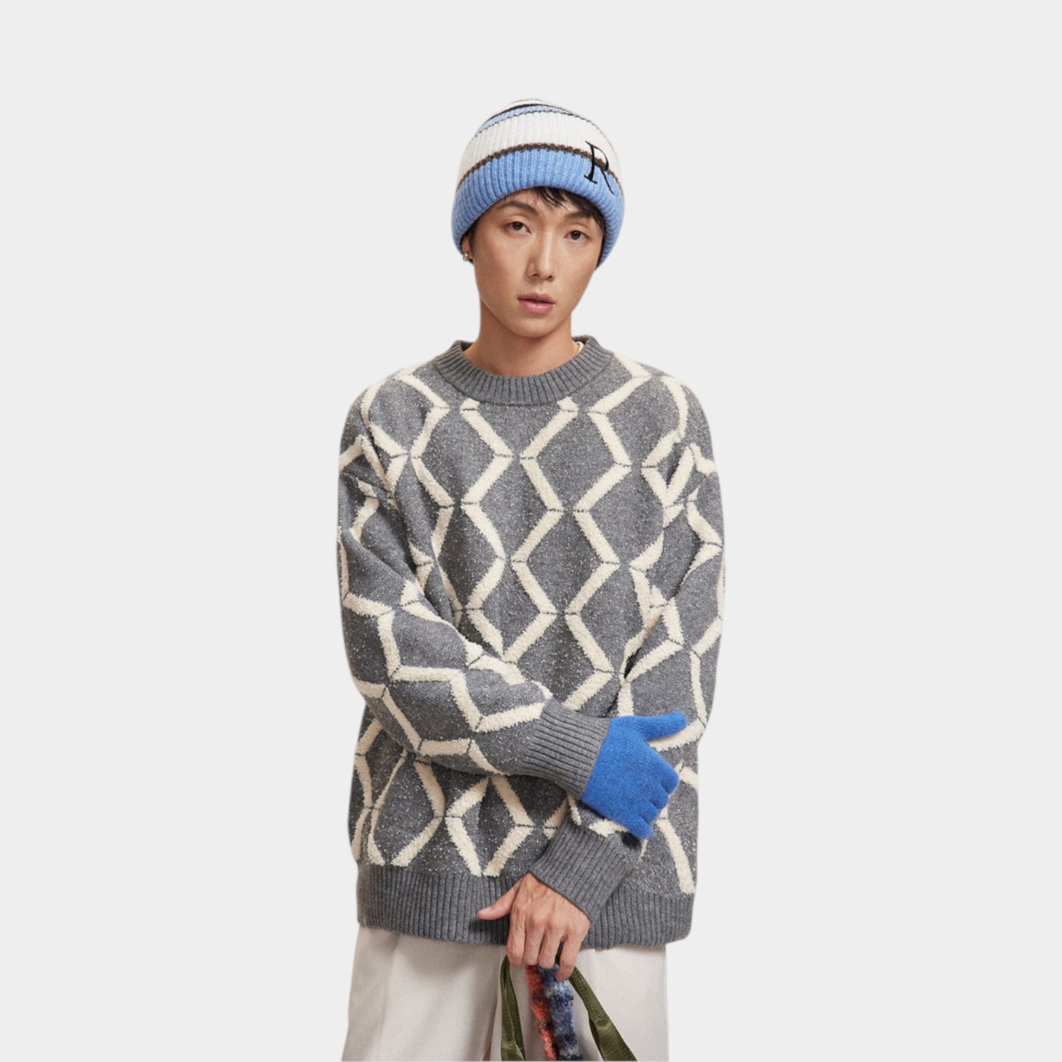 Men's Oversized Long sleeves Knitted Jumper