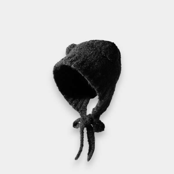 Autumn and Winter Cute Bear Parent-Child Knitted Hat Warm Ear Wool Hat Korean Furry Cold-proof Outdoor Hat