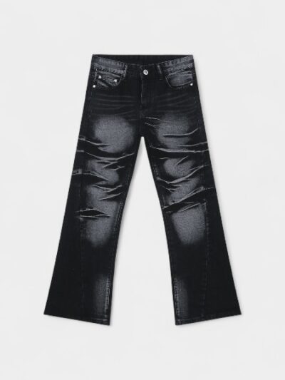 Nirben Denim | American Retro Washed Micro-La Jeans Men's Fashion Brand High Street Loose Straight All-Match Pants