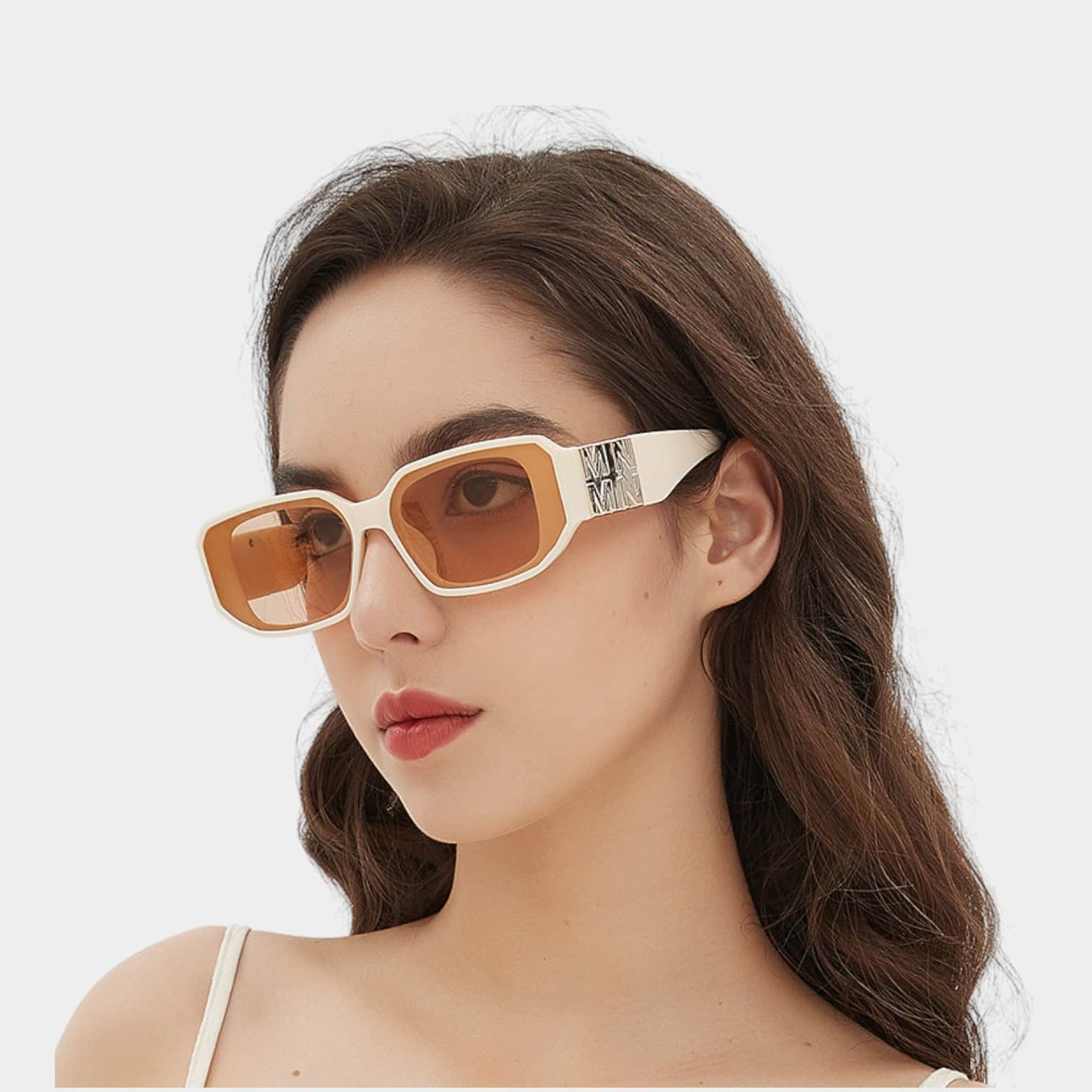 Polygon 2024 photo show face small European and American hot girl sun-proof sunglasses hip hop personality exaggerated fashion sunglasses