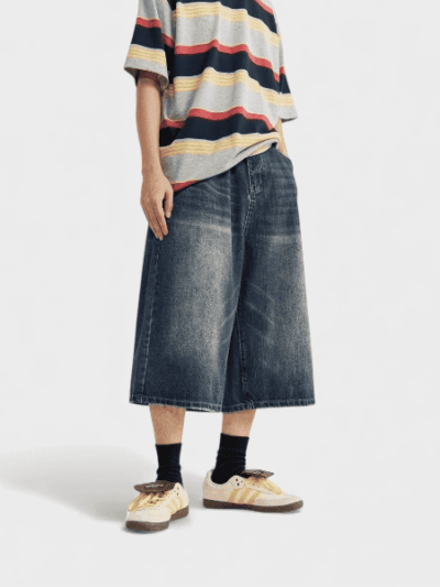 Men's Relaxed Fit/Loose Fit Denim Shorts