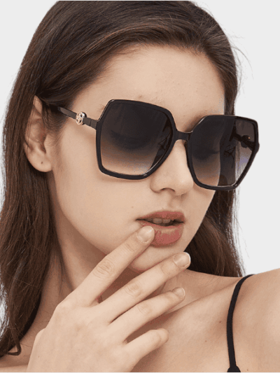 2024 new fashionable sunglasses women's high-grade large frame UV-proof sunglasses ins Street shooting Internet celebrity glasses
