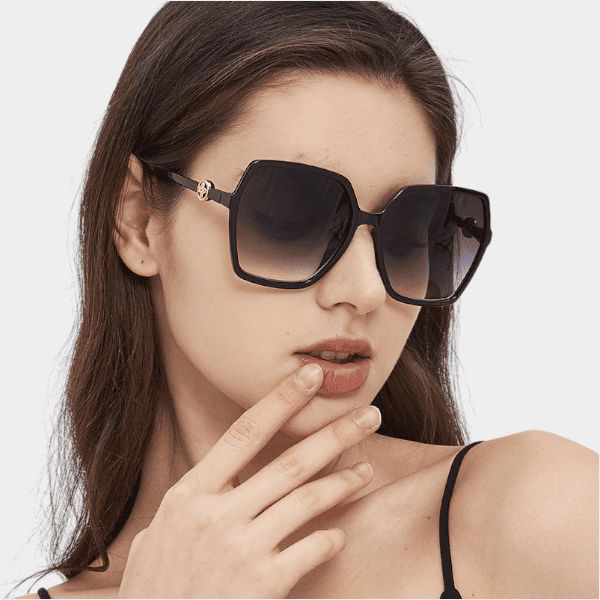 2024 new fashionable sunglasses women's high-grade large frame UV-proof sunglasses ins Street shooting Internet celebrity glasses