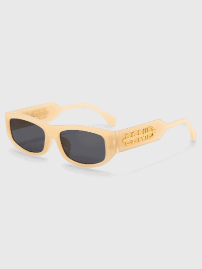 European and American avant-garde letter sunglasses polygonal small frame 2024 new modern sunglasses street shot tide