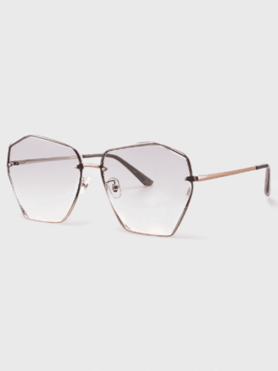 New multilateral frameless gradient sunglasses fashionable temperament goddess UV-proof women's sunglasses High sense 7250