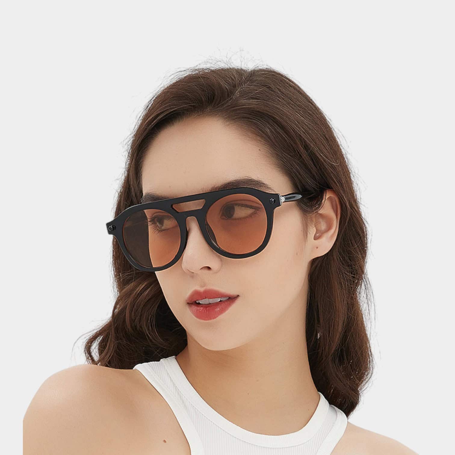 Big Frame toad fashion 5476 double beam UV-proof sunglasses personality hot girl exaggerated Korean style sweet cool sunglasses