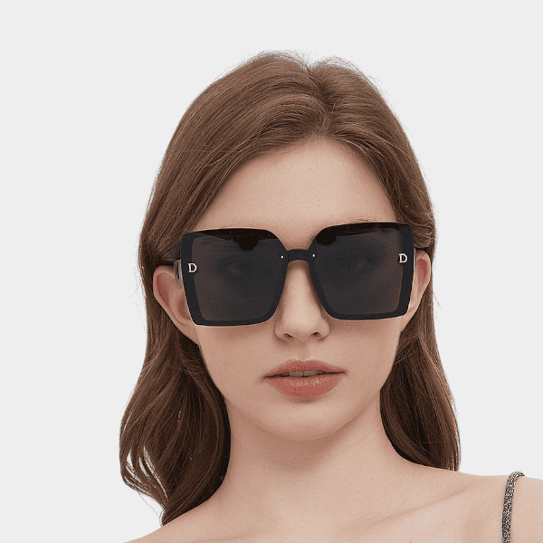 Women's Korean-style high-grade ins sun protection sunglasses new box sunglasses UV protection PC sunglasses