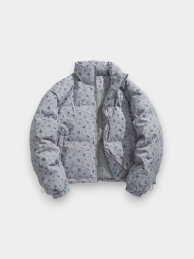 Jack Chuanyang Korean Style Small Floral Collar Short Cotton Coat for Men and Women Winter Thickened Warm Niche Bread Coat