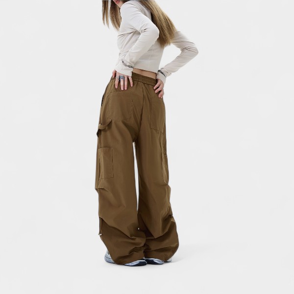 Women's Relaxed Fit/Loose Fit Parachute Pants - Image 6