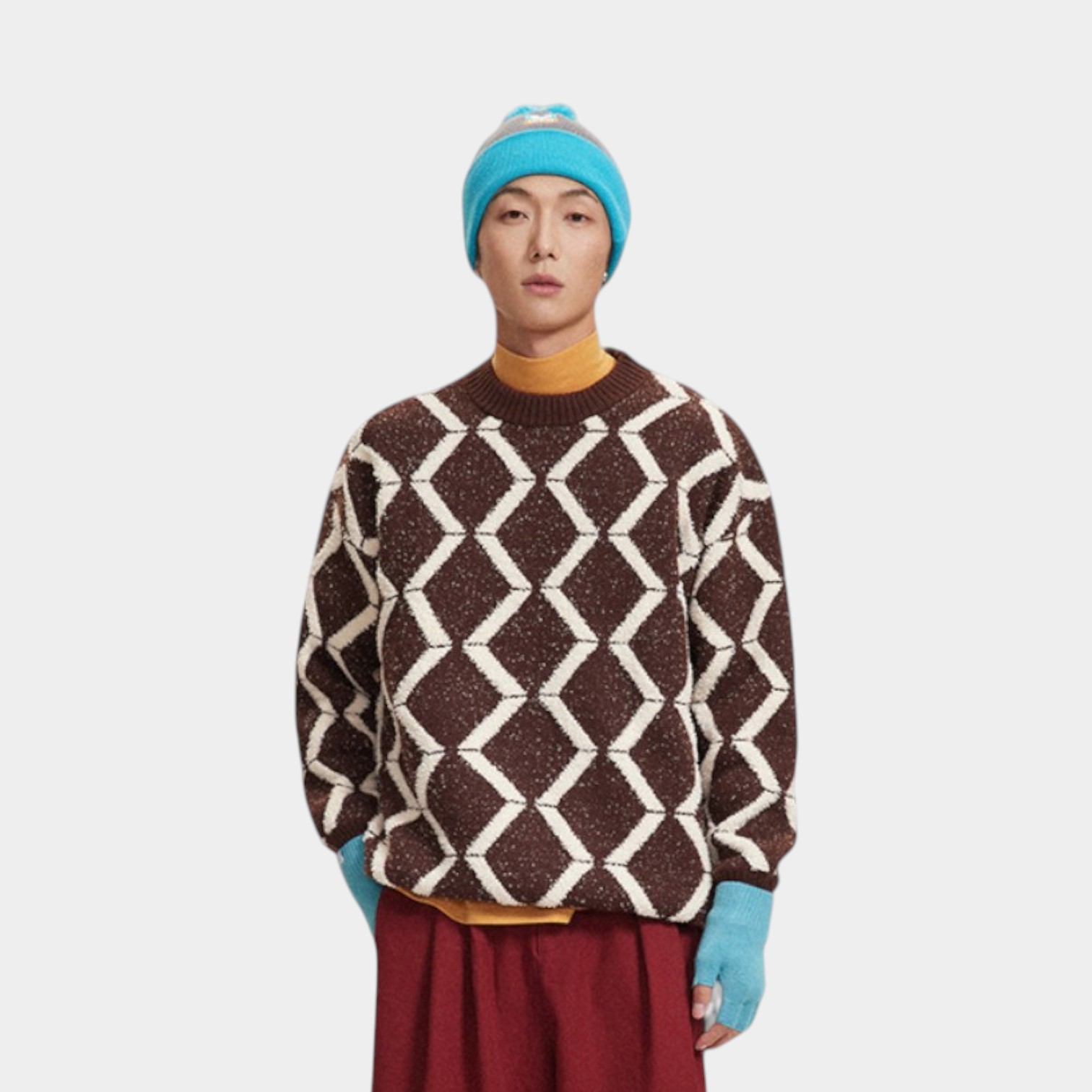 Men's Oversized Long sleeves Knitted Jumper - Image 5