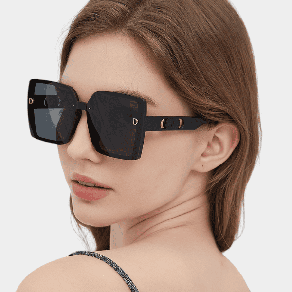 Women's Korean-style high-grade ins sun protection sunglasses new box sunglasses UV protection PC sunglasses