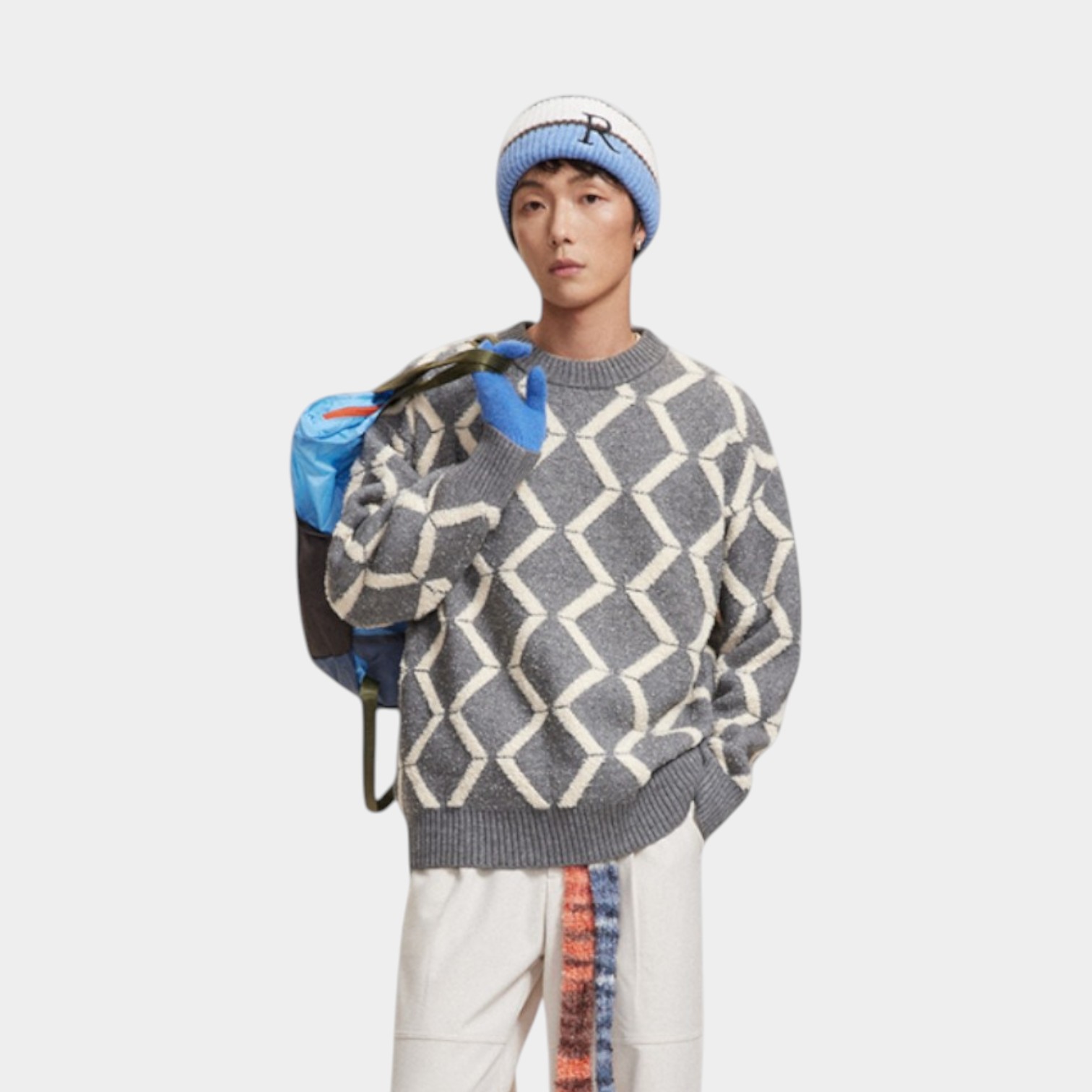 Men's Oversized Long sleeves Knitted Jumper - Image 2