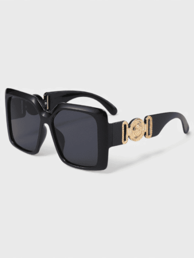 Trendy brand square frame half face sunglasses wholesale 2024 new fashion sunglasses women wide leg glasses men