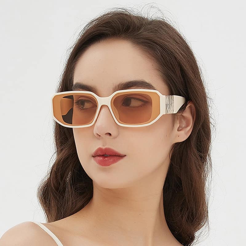 Polygon 2024 photo show face small European and American hot girl sun-proof sunglasses hip hop personality exaggerated fashion sunglasses
