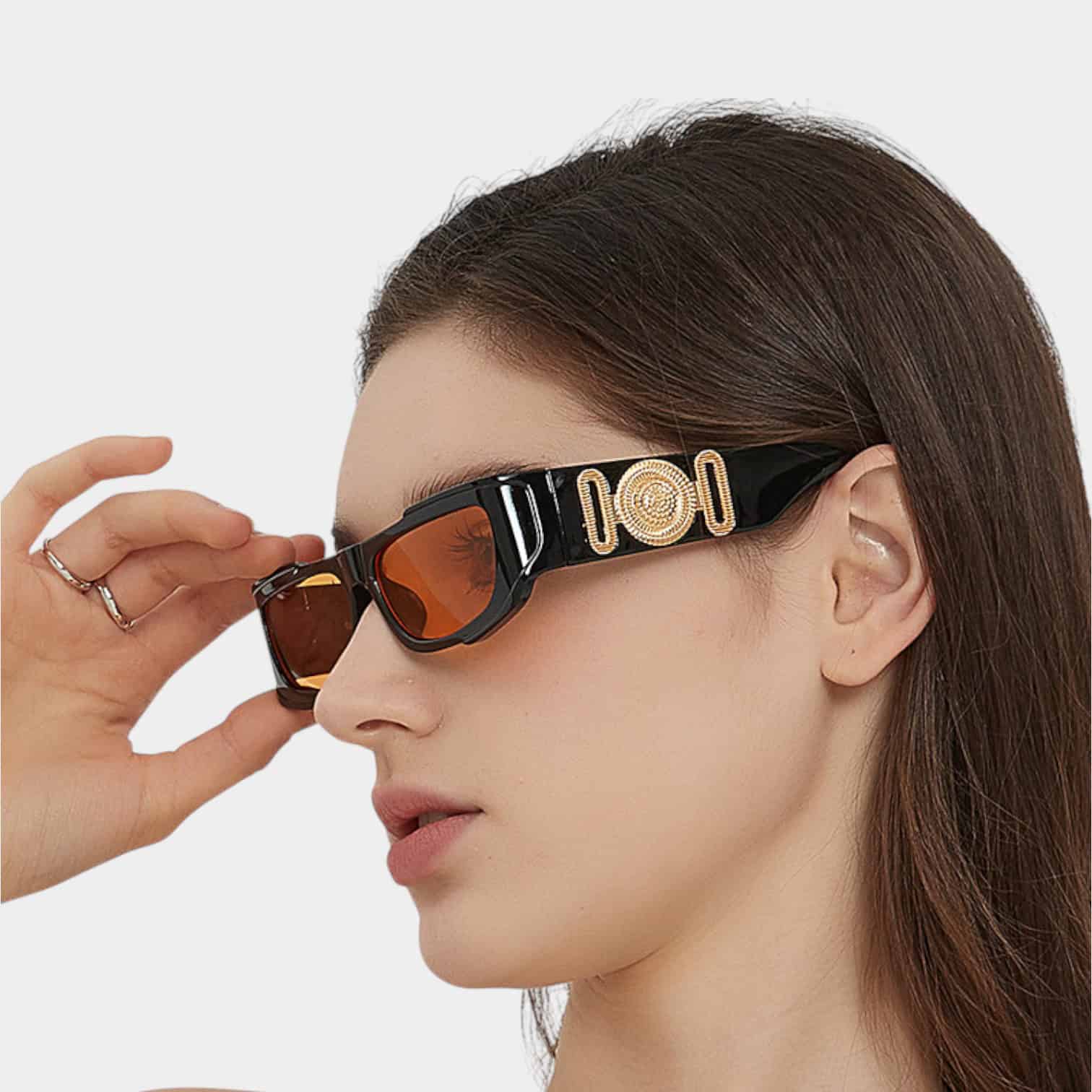 2024 photo show face small hip hop 5486 toad hot girl sun shade sunglasses personality exaggerated fashion sunglasses