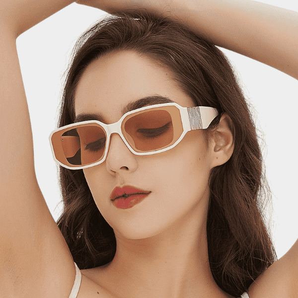 Polygon 2024 photo show face small European and American hot girl sun-proof sunglasses hip hop personality exaggerated fashion sunglasses