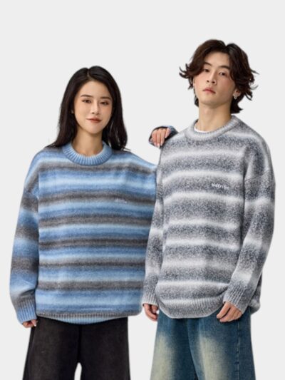 Unisex Text print Long sleeves Knitted Jumper