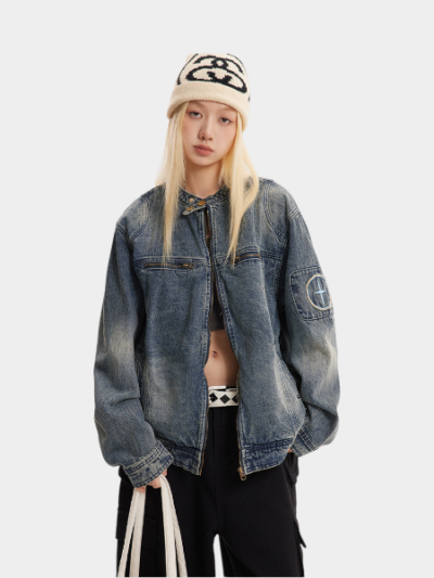 Women's Oversized Long sleeves Denim Jacket